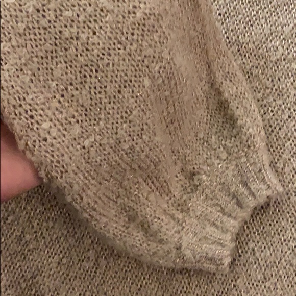 Peach/salmon pink lush thin shimmer sweater - Picture 2 of 8